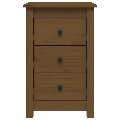 Solid Pine Bedside Cabinets 2pcs, Honey Brown, 40x35x61.5 cm