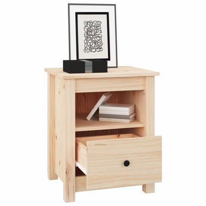 Set of 2 Solid Pine Wood Bedside Cabinets - Compact & Stylish