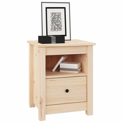 Set of 2 Solid Pine Wood Bedside Cabinets - Compact & Stylish