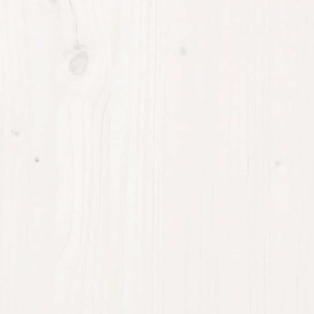 Solid Pine Bedside Cabinets - White, Set of 2 (40x35x49 cm)