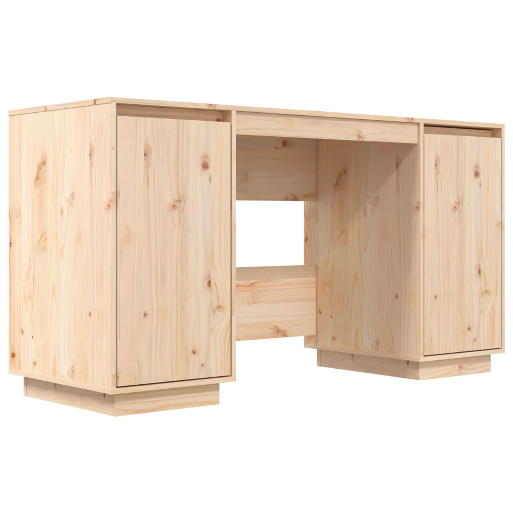 Solid Pine Wood Desk 140x50x75 cm - Durable & Stylish Workspace