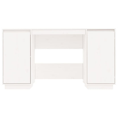 Solid Pine Wood Desk White 140x50x75 cm - Stylish & Durable