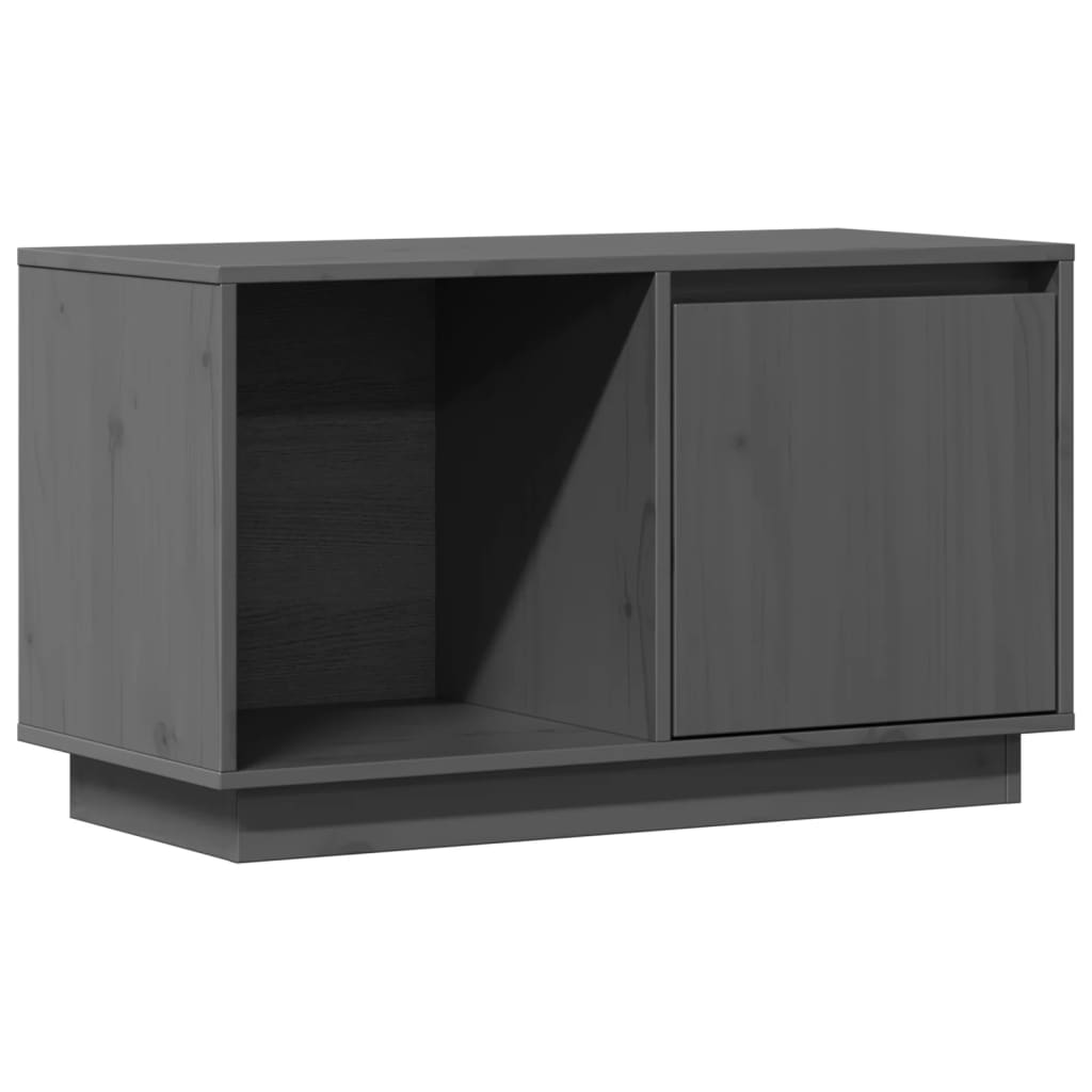 TV Cabinet Grey 74x35x44 cm Solid Wood Pine