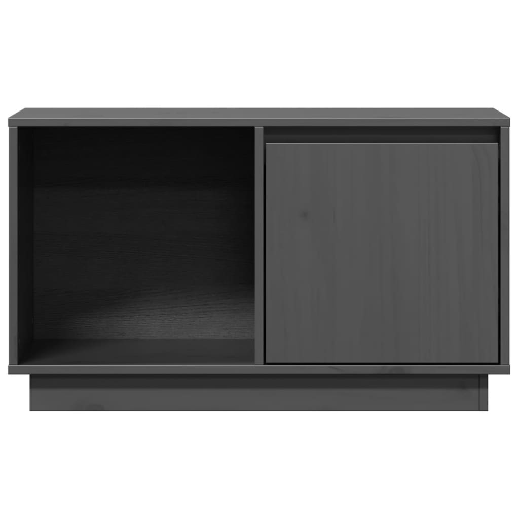 TV Cabinet Grey 74x35x44 cm Solid Wood Pine
