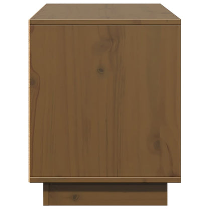TV Cabinet Honey Brown 110.5x35x44 cm Solid Wood Pine