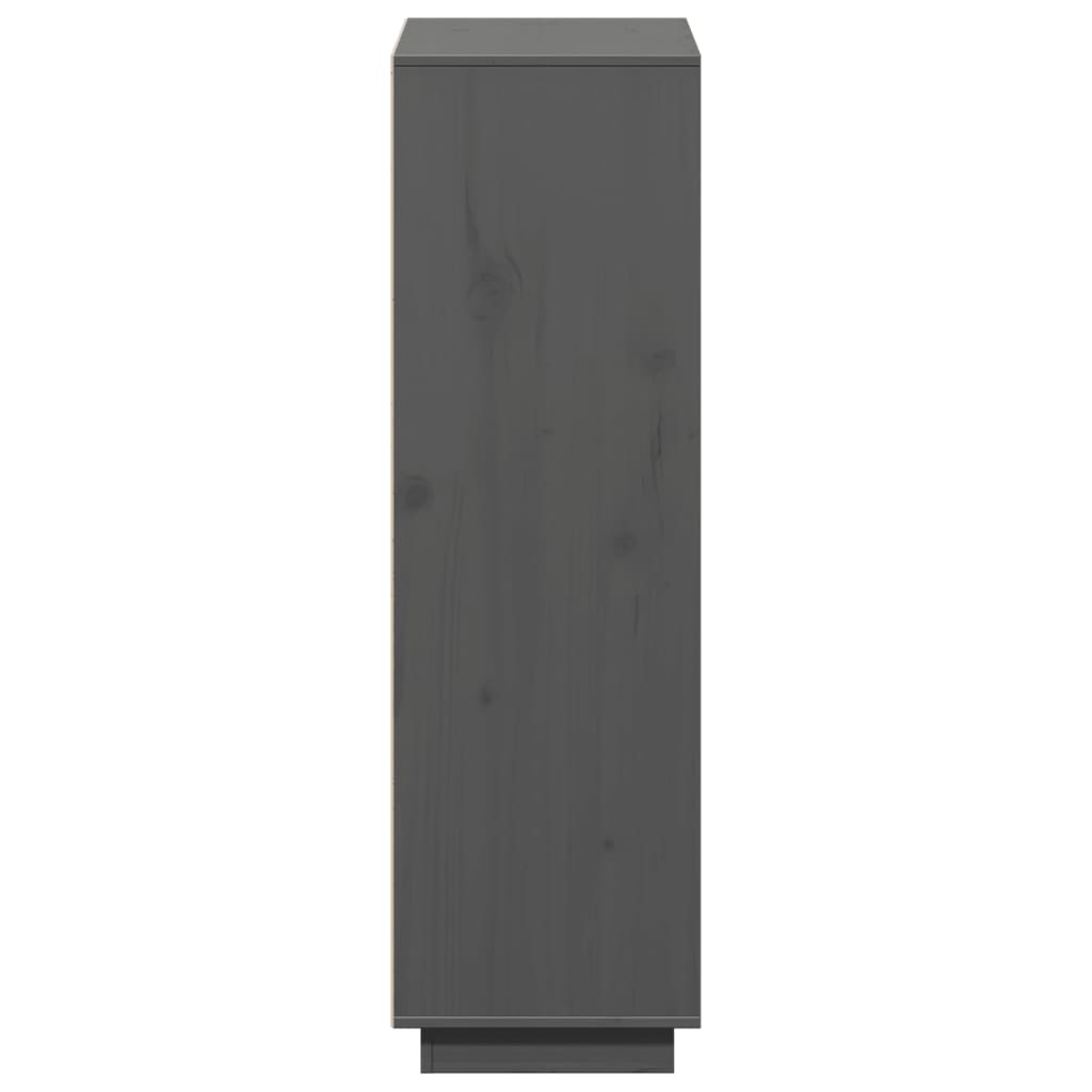 Highboard Grey 110.5x35x117 cm Solid Wood Pine