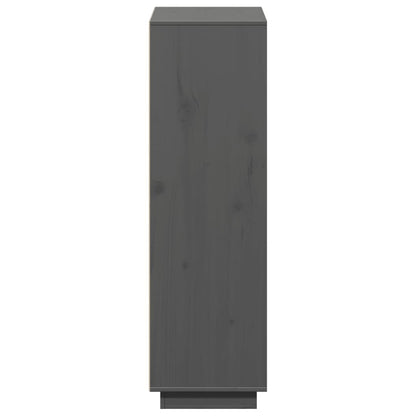 Highboard Grey 110.5x35x117 cm Solid Wood Pine