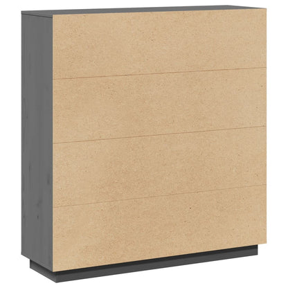 Highboard Grey 110.5x35x117 cm Solid Wood Pine