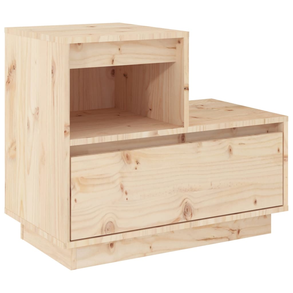 Solid Pine Bedside Cabinet 60x34x51 cm - Stylish & Durable