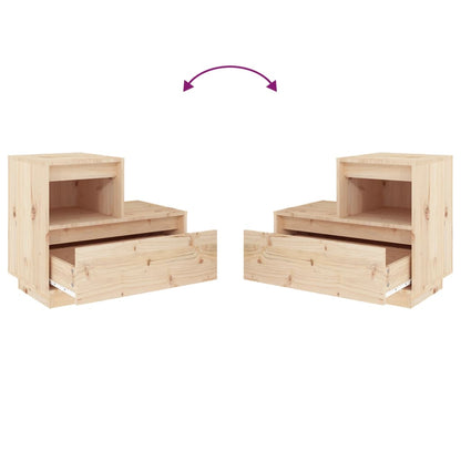 Solid Pine Bedside Cabinet 60x34x51 cm - Stylish & Durable