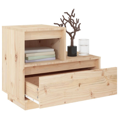 Solid Pine Bedside Cabinet 60x34x51 cm - Stylish & Durable