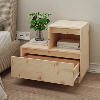 Solid Pine Bedside Cabinet 60x34x51 cm - Stylish & Durable