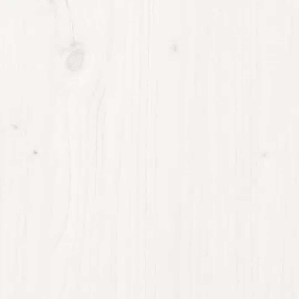 Solid Pine Bedside Cabinets (2 Pcs, White, 60x34x51 cm)