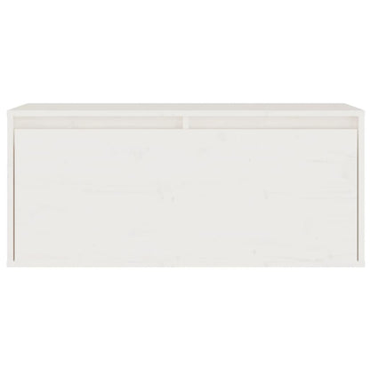 TV Cabinets 3 pcs White Solid Wood Pine