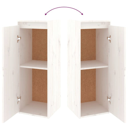 TV Cabinets 6 pcs White Solid Wood Pine