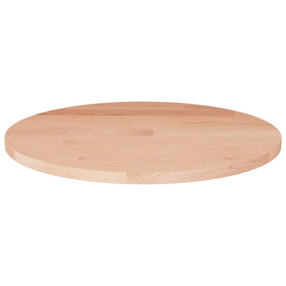 Solid Oak Round Table Top - 40x1.5 cm - Natural Wood Finish