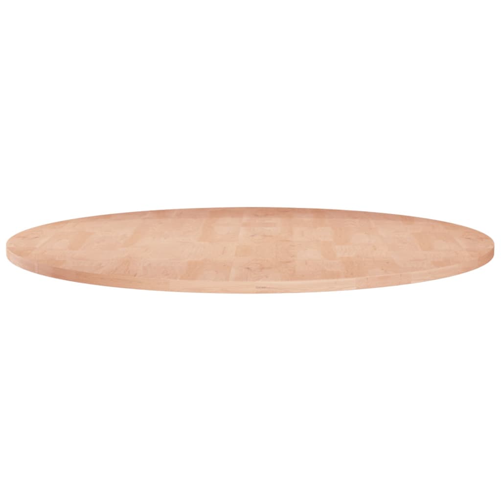 Solid Oak Round Table Top - 60x1.5 cm Premium Wood Finish
