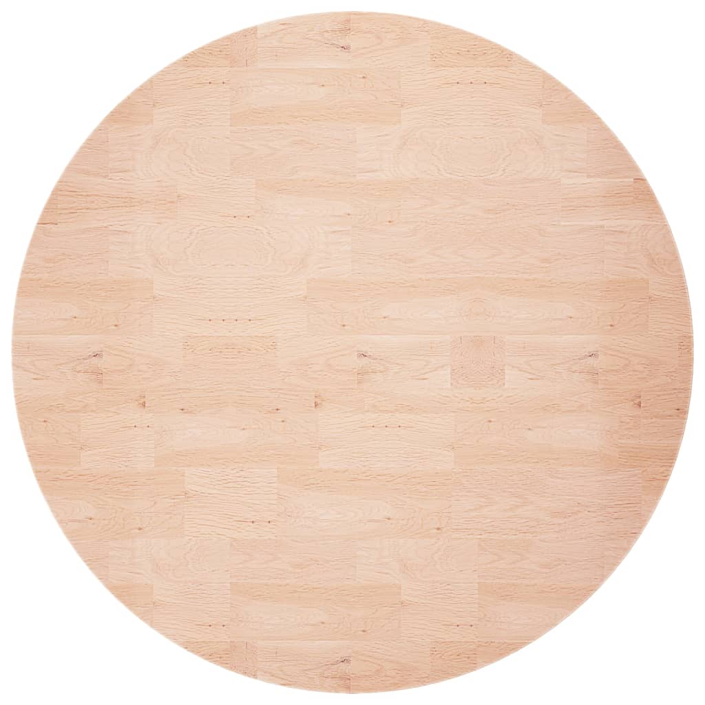 Solid Oak Round Table Top - 60x1.5 cm Premium Wood Finish