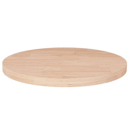 Oak Round Table Top Ø40x2.5 cm - Untreated Solid Wood