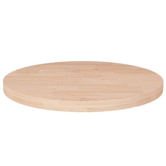 Oak Round Table Top Ø40x2.5 cm - Untreated Solid Wood