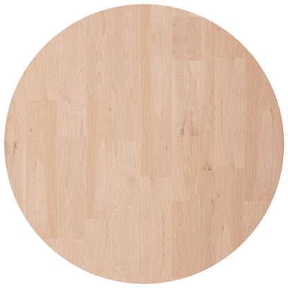 Oak Round Table Top Ø40x2.5 cm - Untreated Solid Wood
