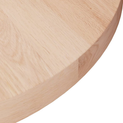 Oak Round Table Top Ø40x2.5 cm - Untreated Solid Wood