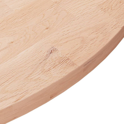Solid Oak Round Table Top Ø60x2.5 cm - Untreated Wood Finish