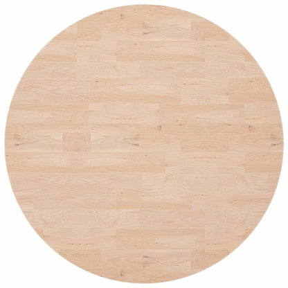 Round Table Top Ø90x2,5 cm Untreated Solid Wood Oak