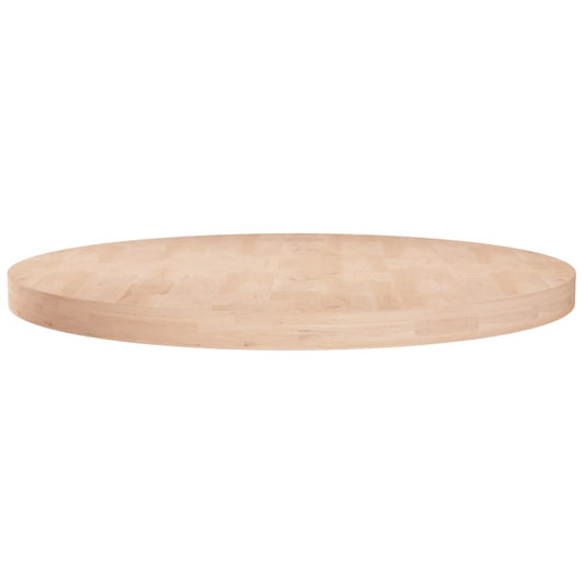 Ø70 cm Solid Oak Round Table Top - Untreated, Natural Finish