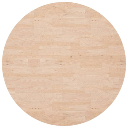 Solid Oak Round Table Top Ø90cm, Untreated Wood Finish