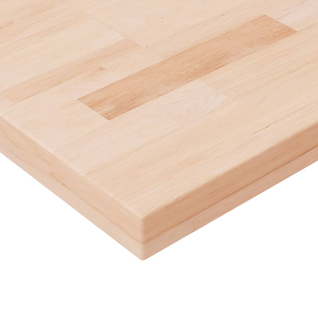 Solid Oak Square Table Top 40x40x4 cm - Untreated Wood Finish
