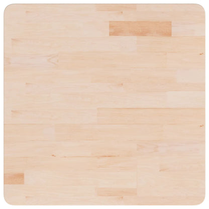 Untreated Solid Oak Square Table Top - 60x60x4 cm