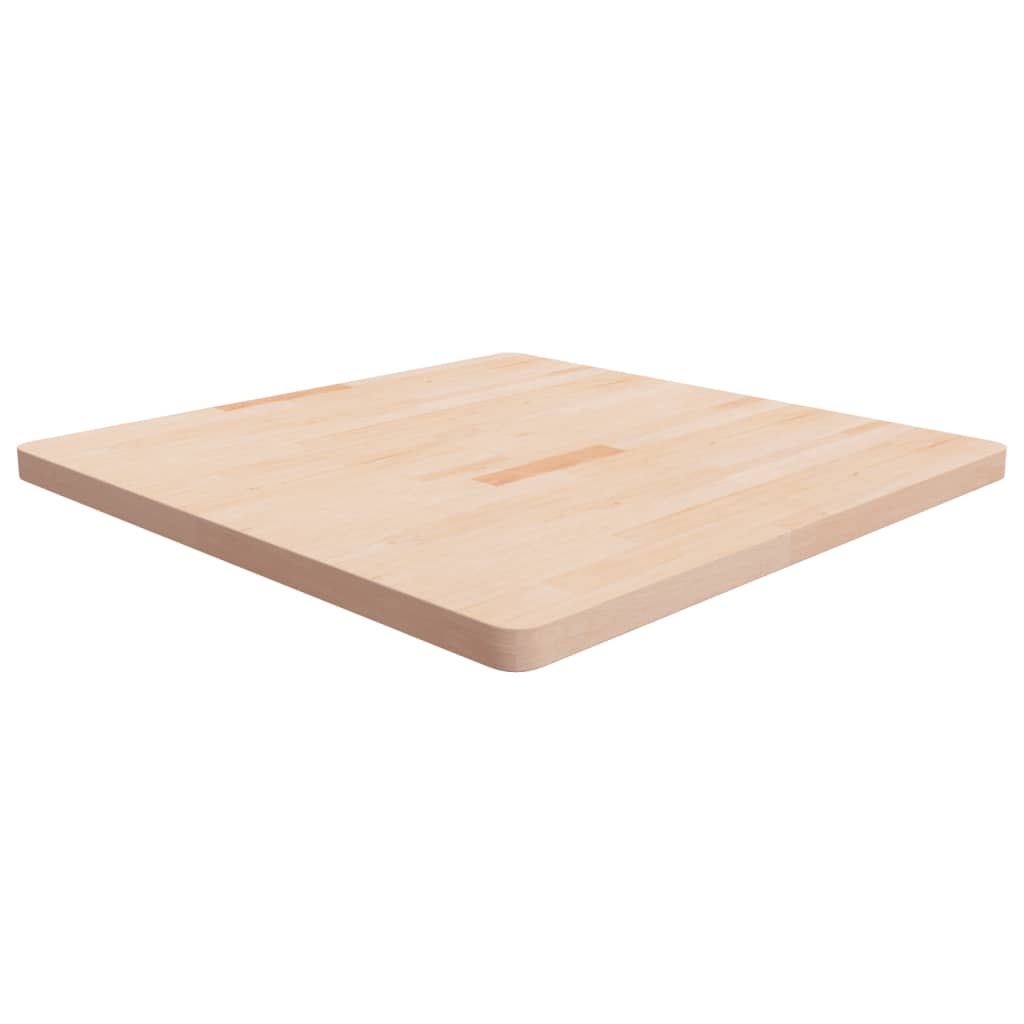 Untreated Solid Oak Square Table Top - 90x90x4 cm