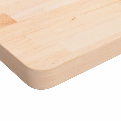 Untreated Solid Oak Square Table Top - 90x90x4 cm