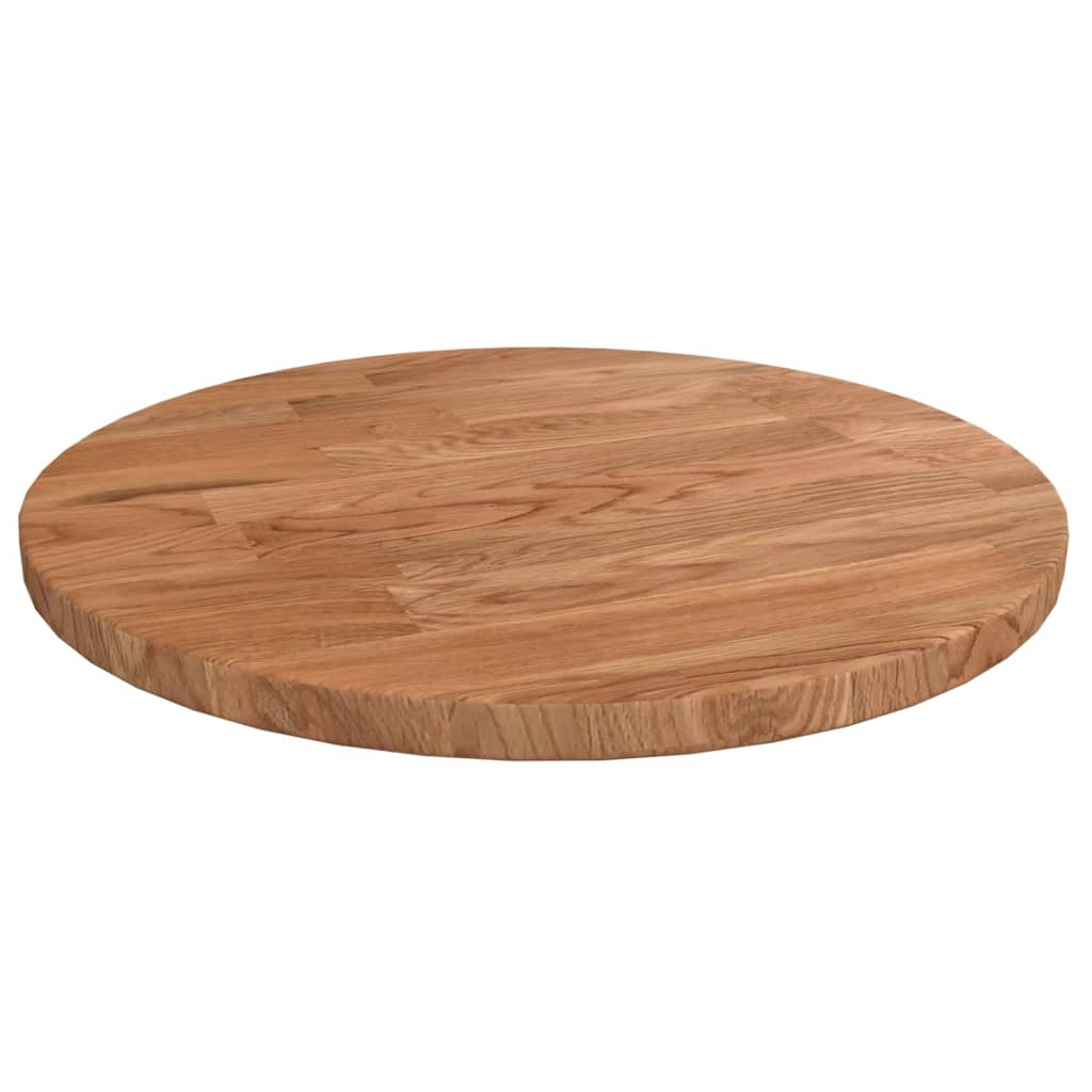 Solid Oak Round Table Top in Light Brown Ø30x1.5 cm