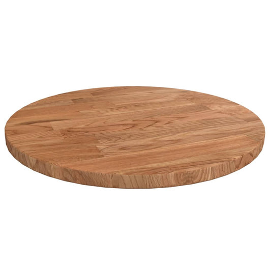 Solid Oak Round Table Top in Light Brown Ø30x1.5 cm