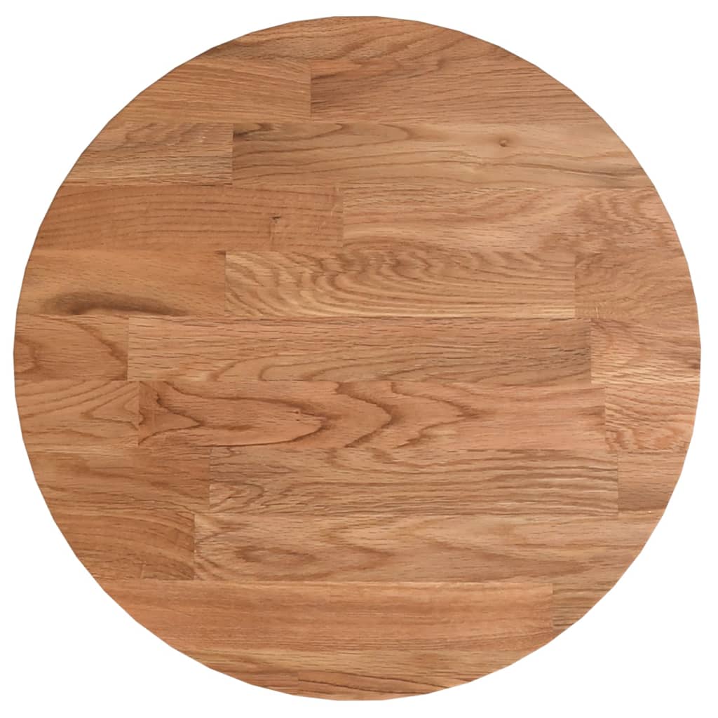 Solid Oak Round Table Top in Light Brown Ø30x1.5 cm