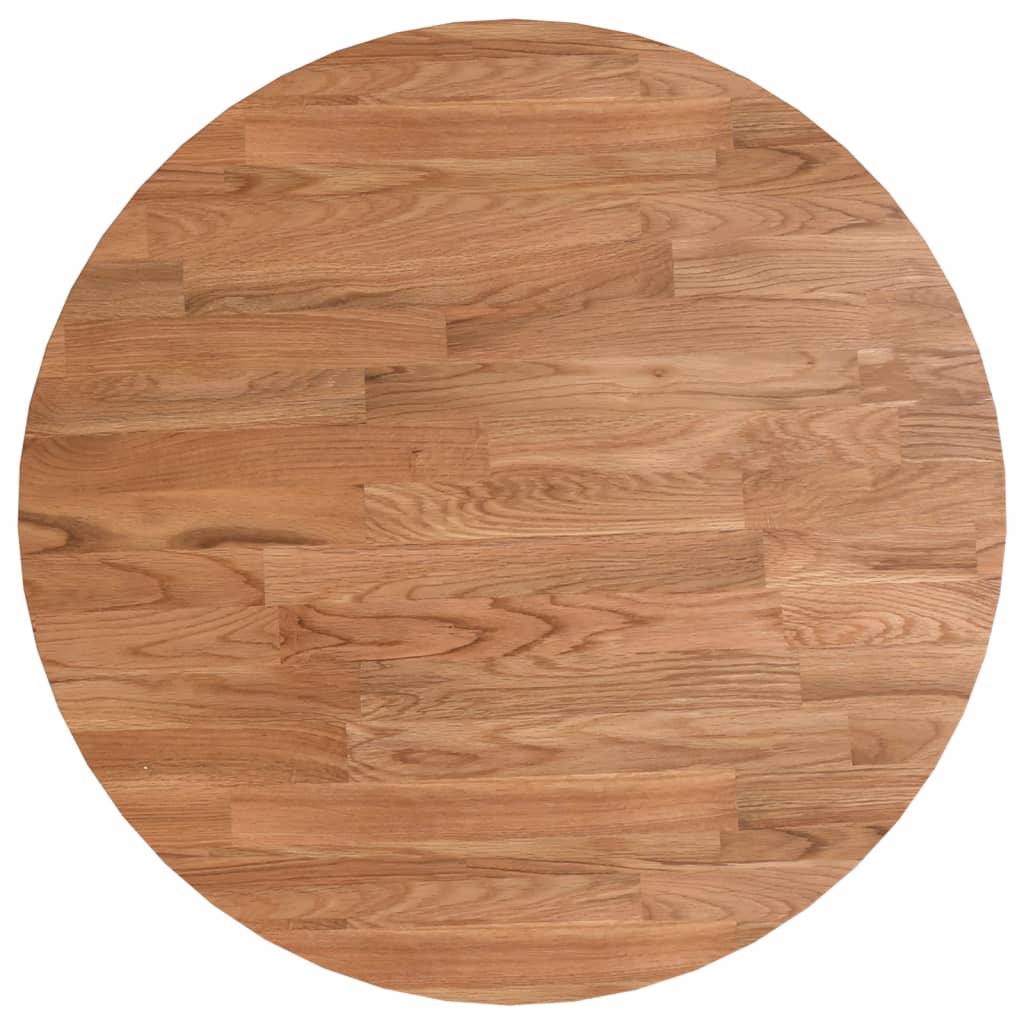 Solid Oak Round Table Top, Light Brown, Ø40x1.5 cm
