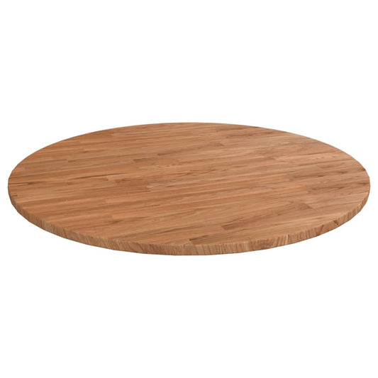 Solid Oak Round Table Top - Light Brown Ø70x1.5 cm