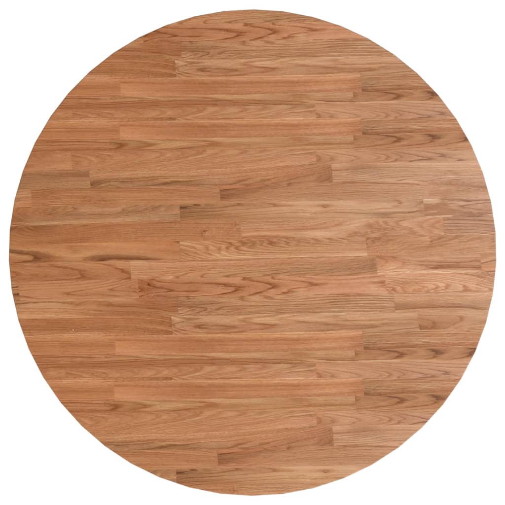 Solid Oak Round Table Top - Light Brown Ø70x1.5 cm