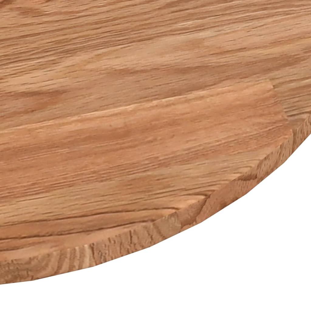 Solid Oak Round Table Top - Light Brown Ø70x1.5 cm