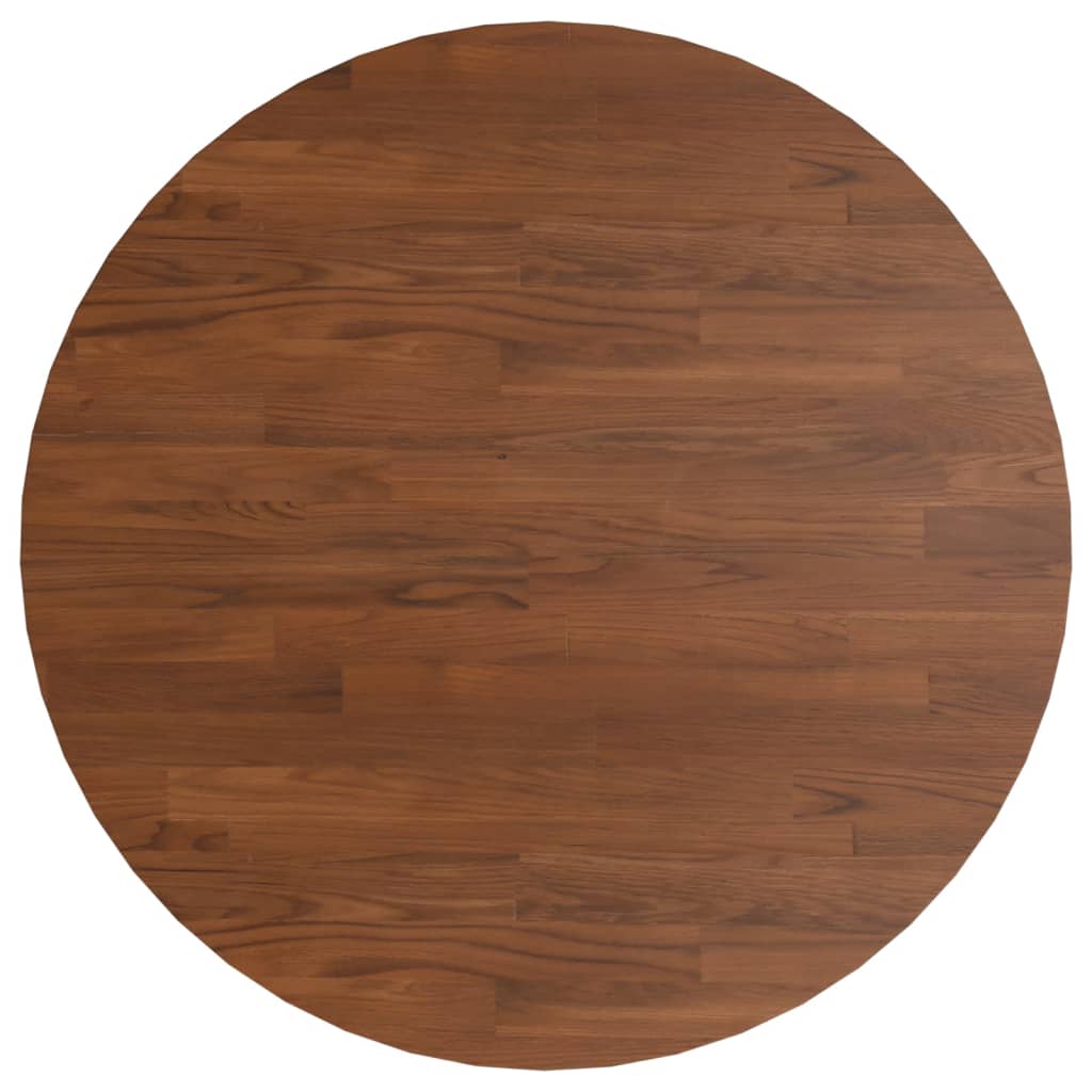 Solid Oak Round Table Top, Dark Brown Ø50x1.5 cm