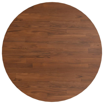 Solid Oak Round Table Top, Dark Brown Ø50x1.5 cm