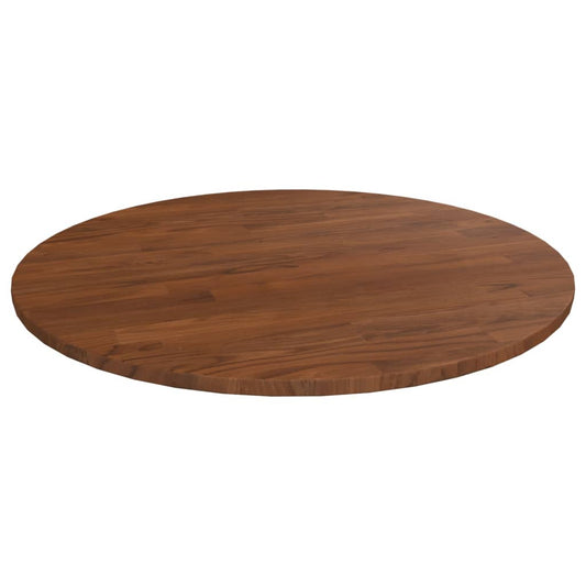 Dark Brown Oak Round Table Top Ø60cm - Solid Wood, 1.5cm Thick