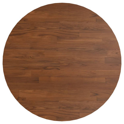 Dark Brown Oak Round Table Top Ø60cm - Solid Wood, 1.5cm Thick