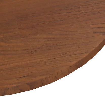 Dark Brown Oak Round Table Top Ø60cm - Solid Wood, 1.5cm Thick