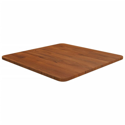 Solid Oak Dark Brown Square Table Top 50x50cm - Durable Finish