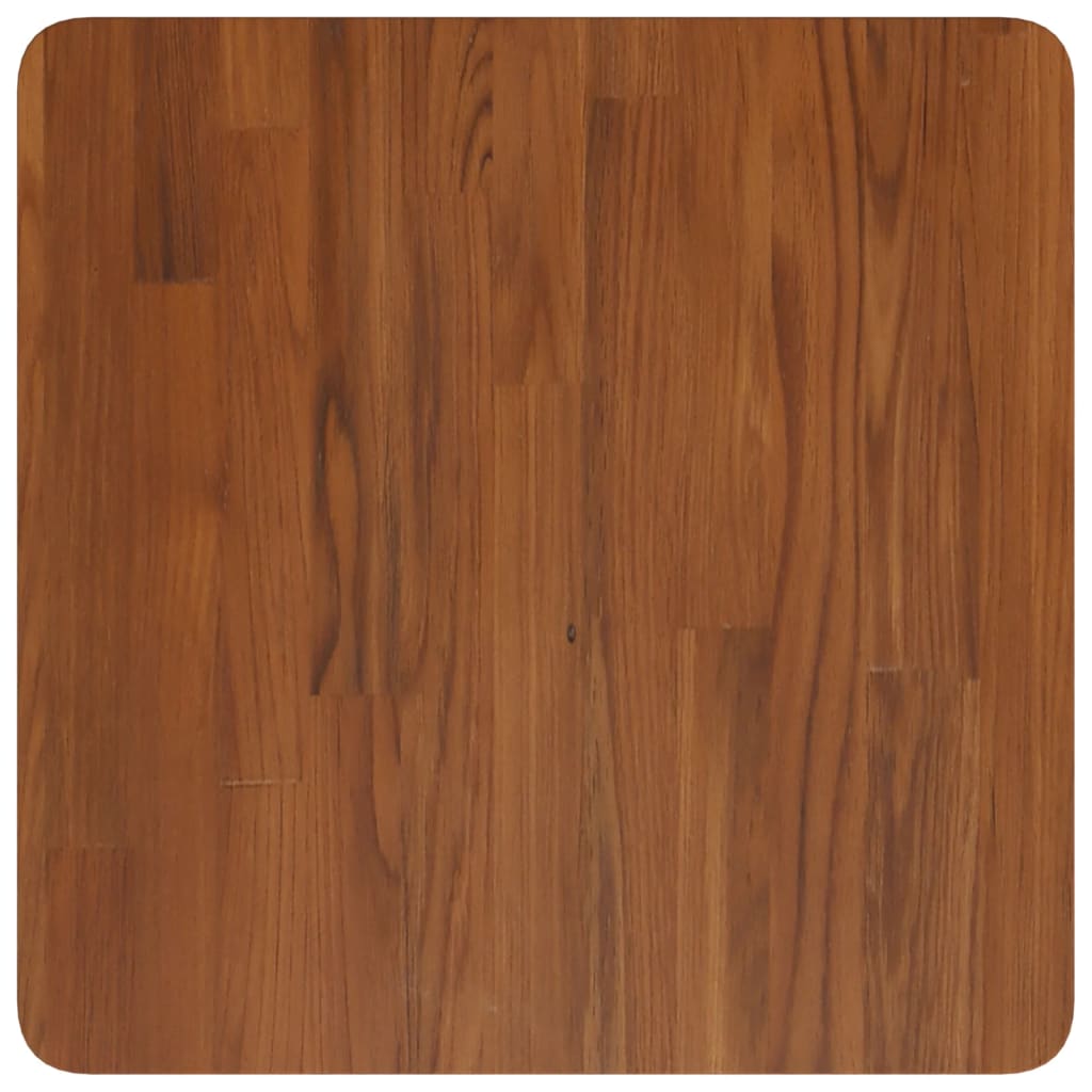 Solid Oak Dark Brown Square Table Top 50x50cm - Durable Finish
