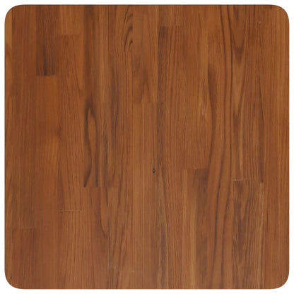 Solid Oak Dark Brown Square Table Top 50x50cm - Durable Finish