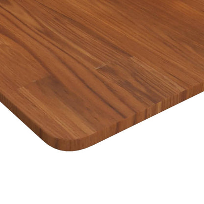 Solid Oak Dark Brown Square Table Top 50x50cm - Durable Finish